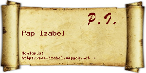Pap Izabel névjegykártya
